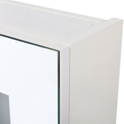 Beliani Bathroom Mirror Cabinet 60 X 60 Cm Silver With Built-In Led Lighting - thumbnail 6