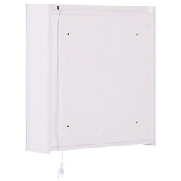 Beliani Bathroom Mirror Cabinet 60 X 60 Cm Silver With Built-In Led Lighting - thumbnail 5