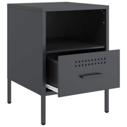Berkfield Bedside Cabinets 2 Pcs Anthracite 36X39X50.5 Cm Steel - thumbnail 9