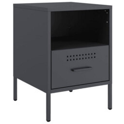 Berkfield Bedside Cabinets 2 Pcs Anthracite 36X39X50.5 Cm Steel - thumbnail 5
