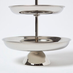 Homescapes Silver Aluminium 3-Tier Display Stand With Stag Head - thumbnail 4