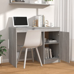 Berkfield Desk Grey Sonoma 100X50X76 Cm Engineered Wood - thumbnail 3