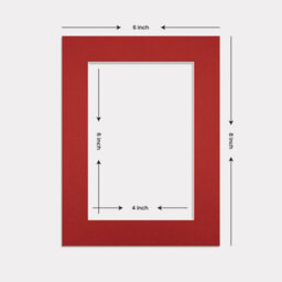 Ak Frames 8X6 Crimson Picture Mounts To Fit 6X4 Aperture Size - Mount Board Only (No Frame Included) - thumbnail 3