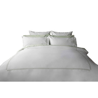 Belledorm Luna Cotton Duvet Cover Set White (Double) - image 1