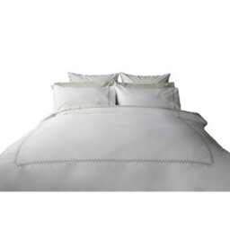 Belledorm Luna Cotton Duvet Cover Set White (Double) - thumbnail 1