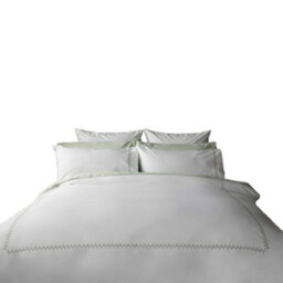 Belledorm Luna Cotton Duvet Cover Set White (Double) - thumbnail 2