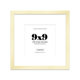 "9X9"" Gold Picture Frame - 9X9"" Square Frame With 7X7"" Mount For 9X9""/7X7"" Pictures Art Deco Style Room Decor, 1 Pack" - thumbnail 1
