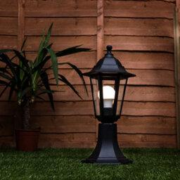 Valuelights Mayfair Traditional Black Ip44 Outdoor Garden Lamp Post Lantern Light - thumbnail 5
