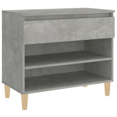 Berkfield Elegant Shoe Cabinet Concrete Grey 70X36X60 Cm Engineered Wood - image 1