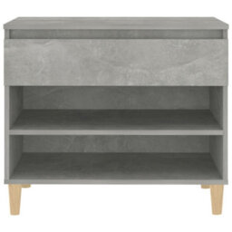 Berkfield Elegant Shoe Cabinet Concrete Grey 70X36X60 Cm Engineered Wood - thumbnail 6
