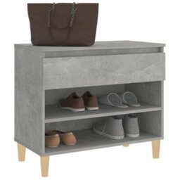 Berkfield Elegant Shoe Cabinet Concrete Grey 70X36X60 Cm Engineered Wood - thumbnail 4