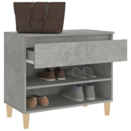 Berkfield Elegant Shoe Cabinet Concrete Grey 70X36X60 Cm Engineered Wood - thumbnail 5