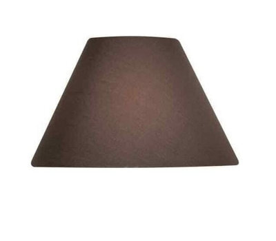 "9"" Luxury Cotton Textured Fabric Coolie Light Shade Purpose Table Floor Ceiling Practical & Eye Caring Lampshade Brown"