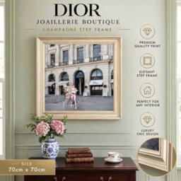 Home Luxe Interiors Dior Joaillerie Champagne Step Frame Wall Art 70X70Cm Luxury Decor - thumbnail 6