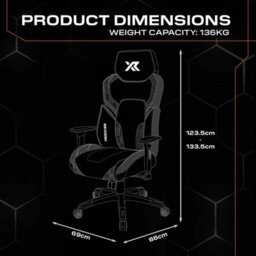 X Rocker Kunai Rgb Gaming Chair With Neo Motion Led Lights, Adjustable Armrests, 135 Degree Recline, Height Adjustable Seat - thumbnail 2