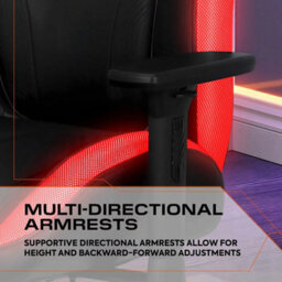 X Rocker Kunai Rgb Gaming Chair With Neo Motion Led Lights, Adjustable Armrests, 135 Degree Recline, Height Adjustable Seat - thumbnail 6