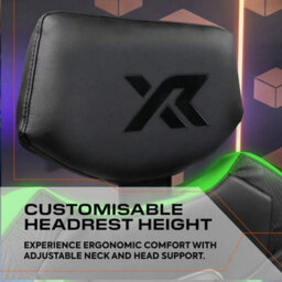 X Rocker Kunai Rgb Gaming Chair With Neo Motion Led Lights, Adjustable Armrests, 135 Degree Recline, Height Adjustable Seat - thumbnail 4