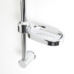 Homestylestore Chrome Riser Rail Kit With Hand Shower Holder And Soap Dish - thumbnail 2