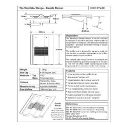 Dark Brown Double Roman Roof Tile Vent & Adapter, Marley Redland Russell Lagan - thumbnail 5