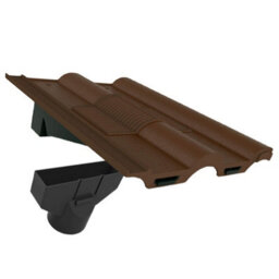 Dark Brown Double Roman Roof Tile Vent & Adapter, Marley Redland Russell Lagan - thumbnail 1