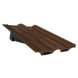 Dark Brown Double Roman Roof Tile Vent & Adapter, Marley Redland Russell Lagan - thumbnail 2