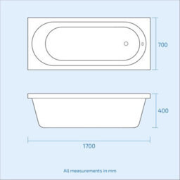 Nes Home Freestanding White Vanity Unit With Basin, Wc Unit & Btw & 1700mm Bath - thumbnail 6