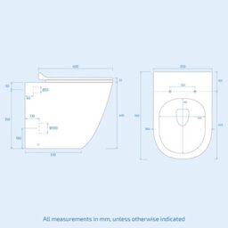 Nes Home Freestanding White Vanity Unit With Basin, Wc Unit & Btw & 1700mm Bath - thumbnail 7