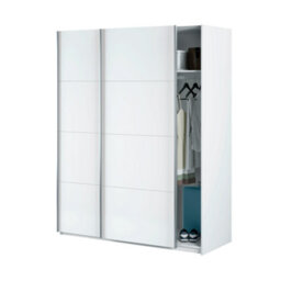 Direct Furniture Suppliers Ltd Arm 2 Door Sliding Wardrobe 150Cm Wide - White - thumbnail 4