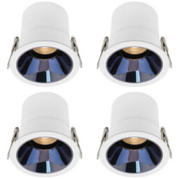 Long Life Lamps Company 10W Adjustable Recessed Round Led Downlight Warm White Cdl10Ww Pack Of 4 - thumbnail 1