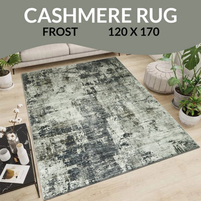 Ameha Traditional Grey Abstract Rug Living Room Study Room Area Carpet 120X170 Cm Luxury Classic Frost Cashmere Rugs - image 1