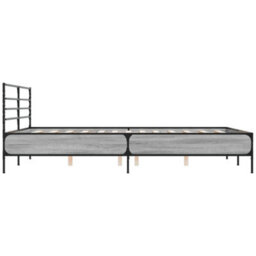 Berkfield Bed Frame Without Mattress Grey Sonoma 160X200 Cm - thumbnail 5