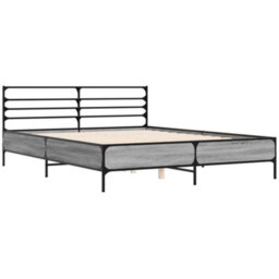 Berkfield Bed Frame Without Mattress Grey Sonoma 160X200 Cm - thumbnail 3