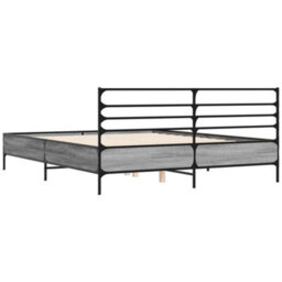 Berkfield Bed Frame Without Mattress Grey Sonoma 160X200 Cm - thumbnail 6
