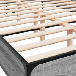 Berkfield Bed Frame Without Mattress Grey Sonoma 160X200 Cm - thumbnail 7