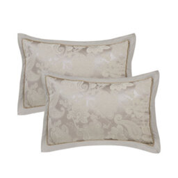 Catherine Lansfield Opulent Jacquard Quilted Pillow Sham Pair Champagne Gold - thumbnail 3