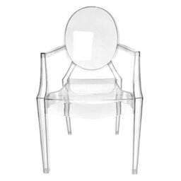 Fusion Living Ghost Style Plastic Louis Armchair Crystal Clear - thumbnail 4