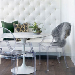 Fusion Living Ghost Style Plastic Louis Armchair Crystal Clear - thumbnail 2