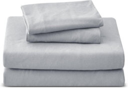 Ameha Plain 3-Piece Duvet Silver Quilt Cover Breathable Microfiber Reversible Single Set With Pillowcase 135 X 200 Cm - thumbnail 9