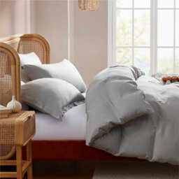 Ameha Plain 3-Piece Duvet Silver Quilt Cover Breathable Microfiber Reversible Single Set With Pillowcase 135 X 200 Cm - thumbnail 5