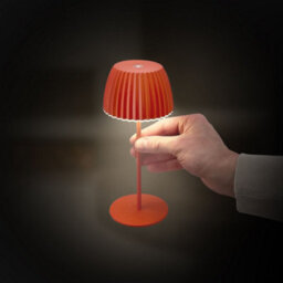 Briloner Battery Powered Orange Dimmable Rechargeable Table Lamp - thumbnail 7