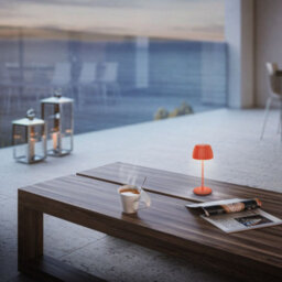 Briloner Battery Powered Orange Dimmable Rechargeable Table Lamp - thumbnail 9