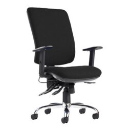 Xample Senza Ergonomic Asynchro Task Chair Black Adjustable Lumbar, Cmhr Foam Seat, Tilt & Height Controls, 360 Swivel, 150Kg Capacity - thumbnail 1