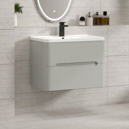 Royal Bathrooms Venice 600mm Dove Grey Floor Standing Bathroom Vanity Unit 2 Drawer With Ceramic Basin - 1 Tap Hole Basin - thumbnail 5