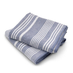 Cuisinart Fouta Professional Blue Rectangle 100% Cotton Yarn Dye Tea Towel 40 X 70Cm Pack Of 2 - thumbnail 1