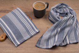 Cuisinart Fouta Professional Blue Rectangle 100% Cotton Yarn Dye Tea Towel 40 X 70Cm Pack Of 2 - thumbnail 7