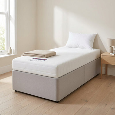 Rest Relax 3Ft Single 10Cm Firm Eco Comfort Foam Mattress & 1 Luxury Hollow Fibre Pillow Set - High-Density Support - image 1