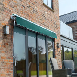 Primrose Awnings 3.0M X 2.5M Retractable Manual Green Awning Outdoor Patio Canopy - thumbnail 2