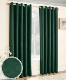 Enhanced Living Vogue Green 90 X 72 Inch (229X183Cm) Eyelet Thermal Noise Reducing Dim Out Curtains (Pair)
