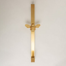 Brass Bee Wreath Hanger - Gold Finish - thumbnail 4