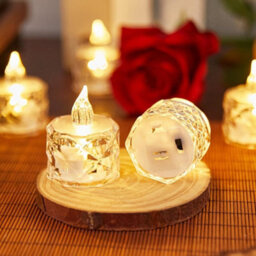 Amorly 12Pack Battery Operated Led Tea Light Candles, Coin Cell Flameless Votive Candles, Warm Light For Halloween, Christmas&party Decor - thumbnail 1